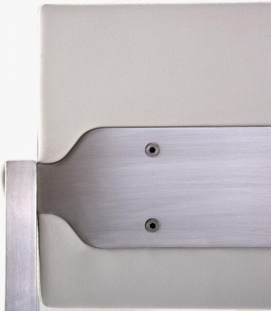 Tov Furniture Barstools - Director White Stainless Steel Counter Stool