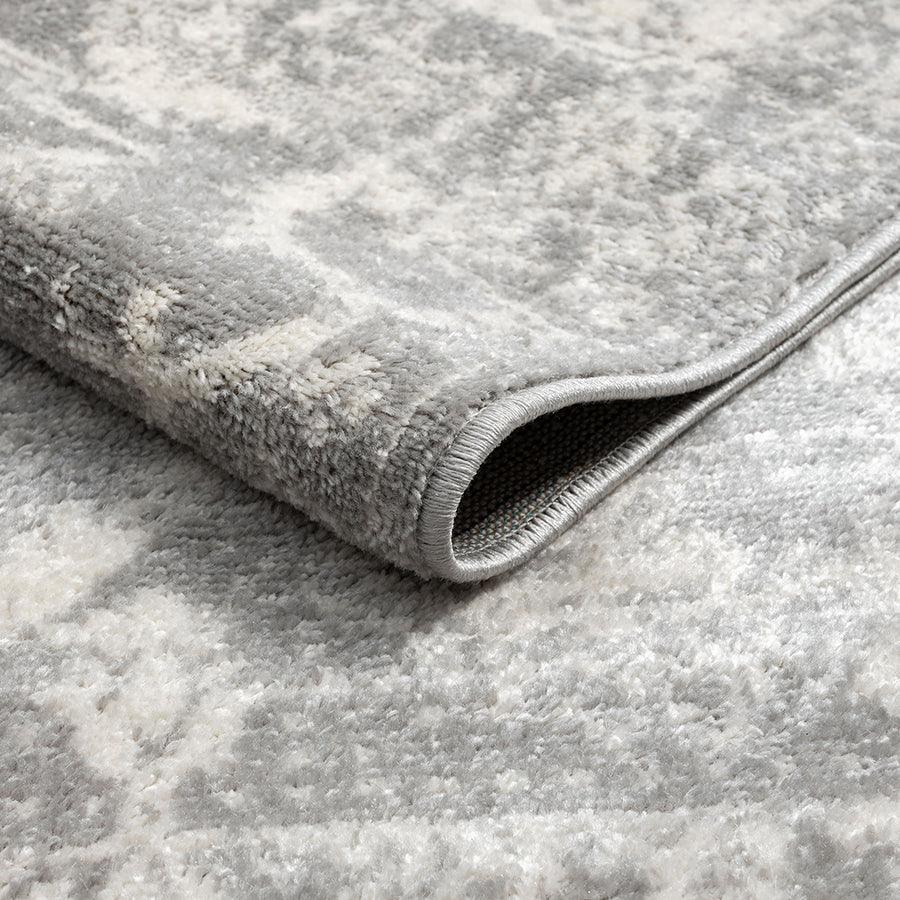 Olliix.com Indoor Rugs - Distressed Medallion Woven Area Rug Cream|Grey MP35-8058