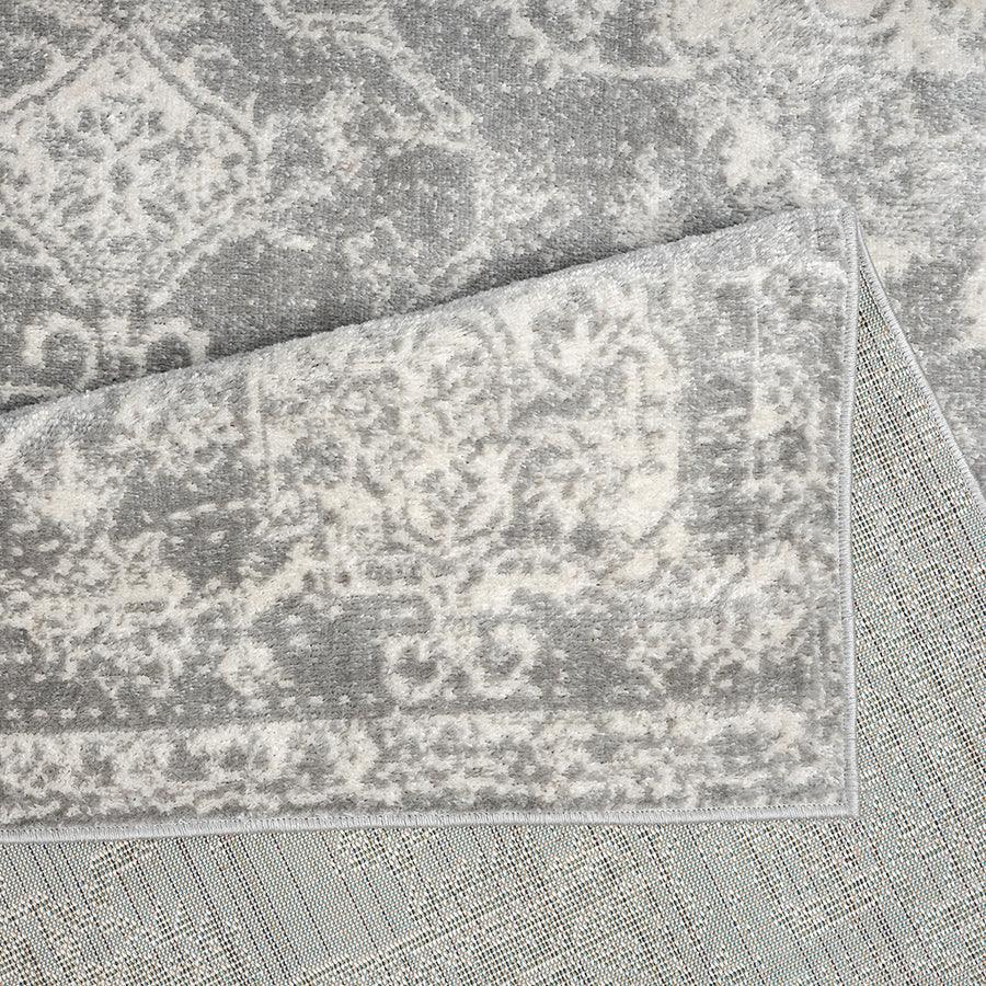 Olliix.com Indoor Rugs - Distressed Medallion Woven Area Rug Cream|Grey MP35-8058