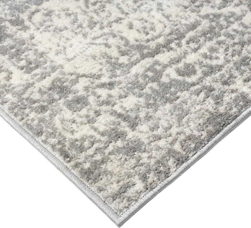 Olliix.com Indoor Rugs - Distressed Medallion Woven Area Rug Cream|Grey MP35-8058