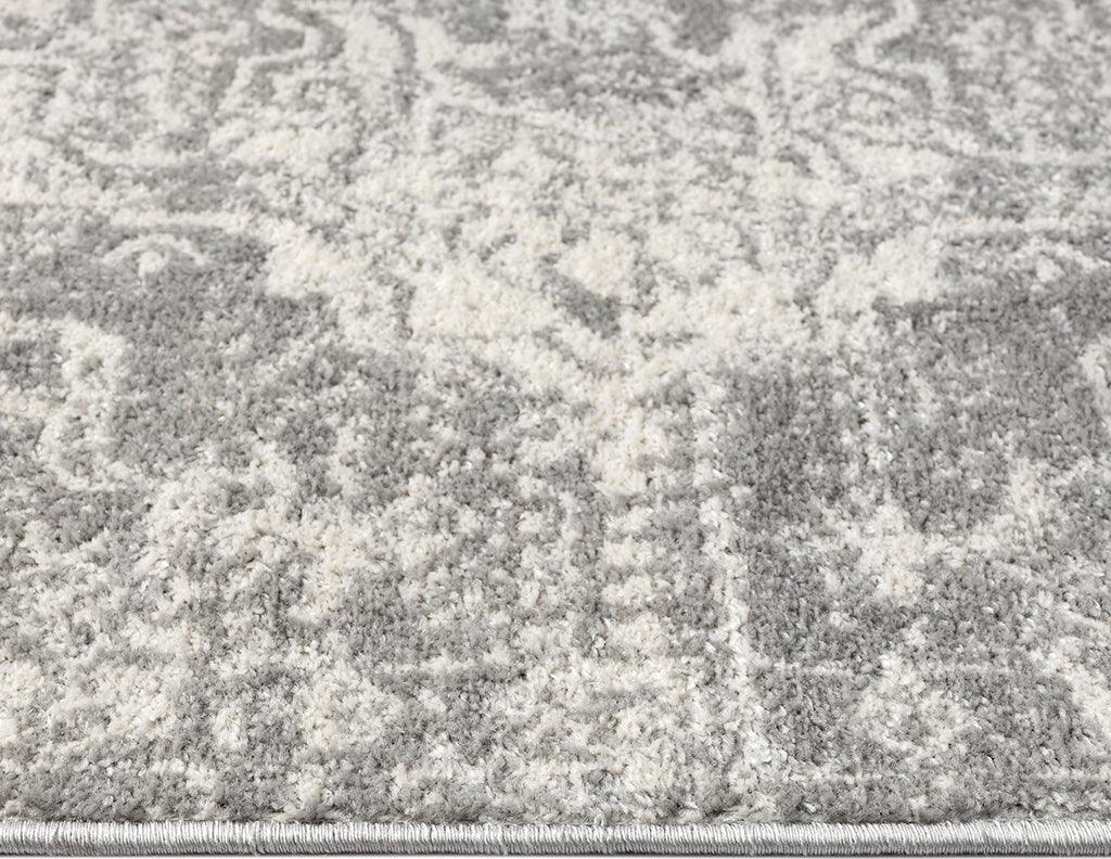 Olliix.com Indoor Rugs - Distressed Medallion Woven Area Rug Cream|Grey MP35-8058