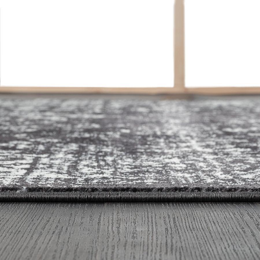 Olliix.com Indoor Rugs - Distressed Vintage Persian Woven Area Rug Black|Cream MP35-8067