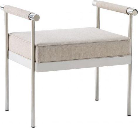 Tov Furniture Benches - Diva Cream Velvet Bench