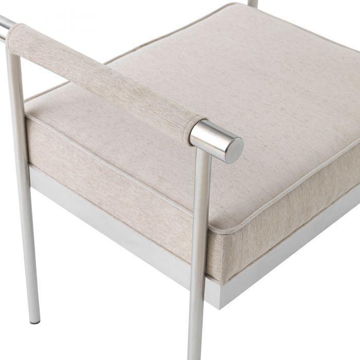Tov Furniture Benches - Diva Cream Velvet Bench