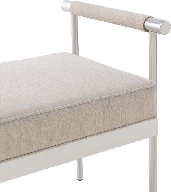 Tov Furniture Benches - Diva Cream Velvet Bench