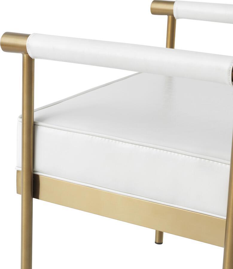 Tov Furniture Benches - Diva White Vegan Leather Bench