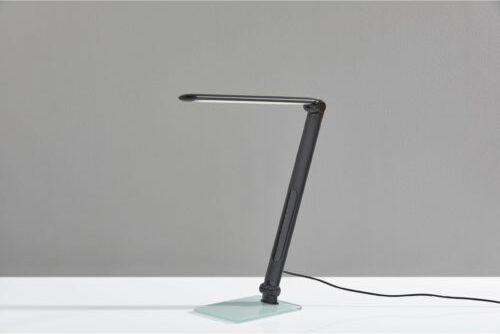Adesso Desk Lamps - Douglas LED Desk Lamp Matte Black & Glossy Black