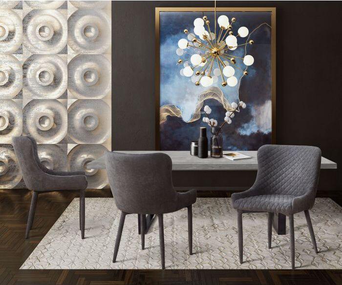 Tov Furniture Accent Chairs - Draco Gray Chair