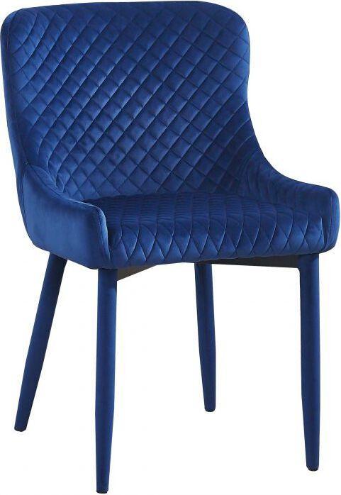 Tov Furniture Accent Chairs - Draco Navy Velvet Chair