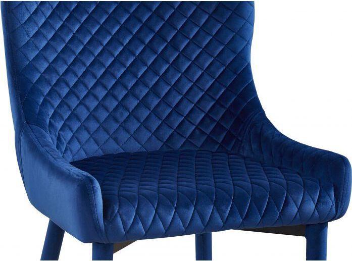 Tov Furniture Accent Chairs - Draco Navy Velvet Chair