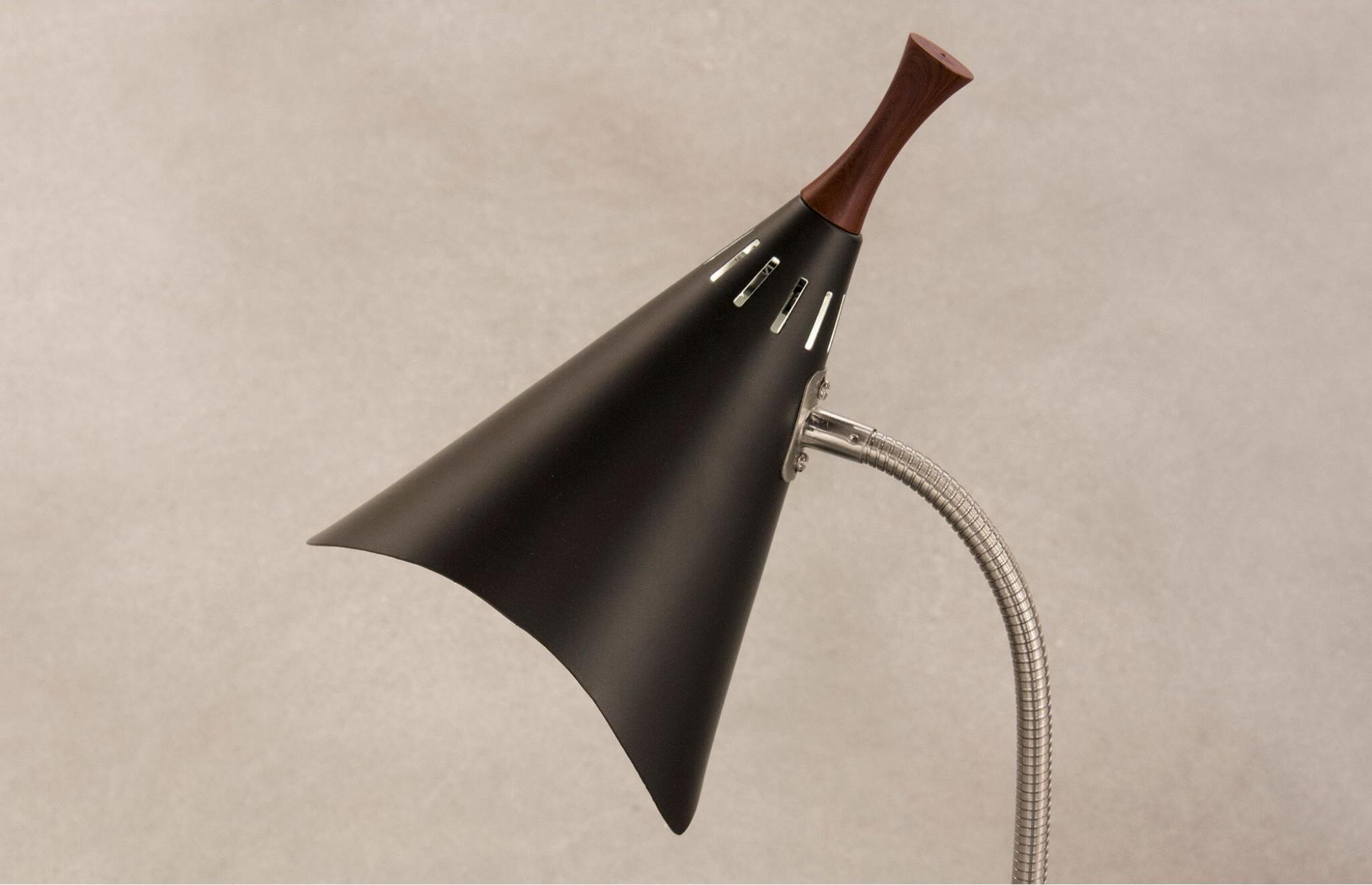 Adesso Desk Lamps - Draper Gooseneck Desk Lamp Brushed Steel & Black
