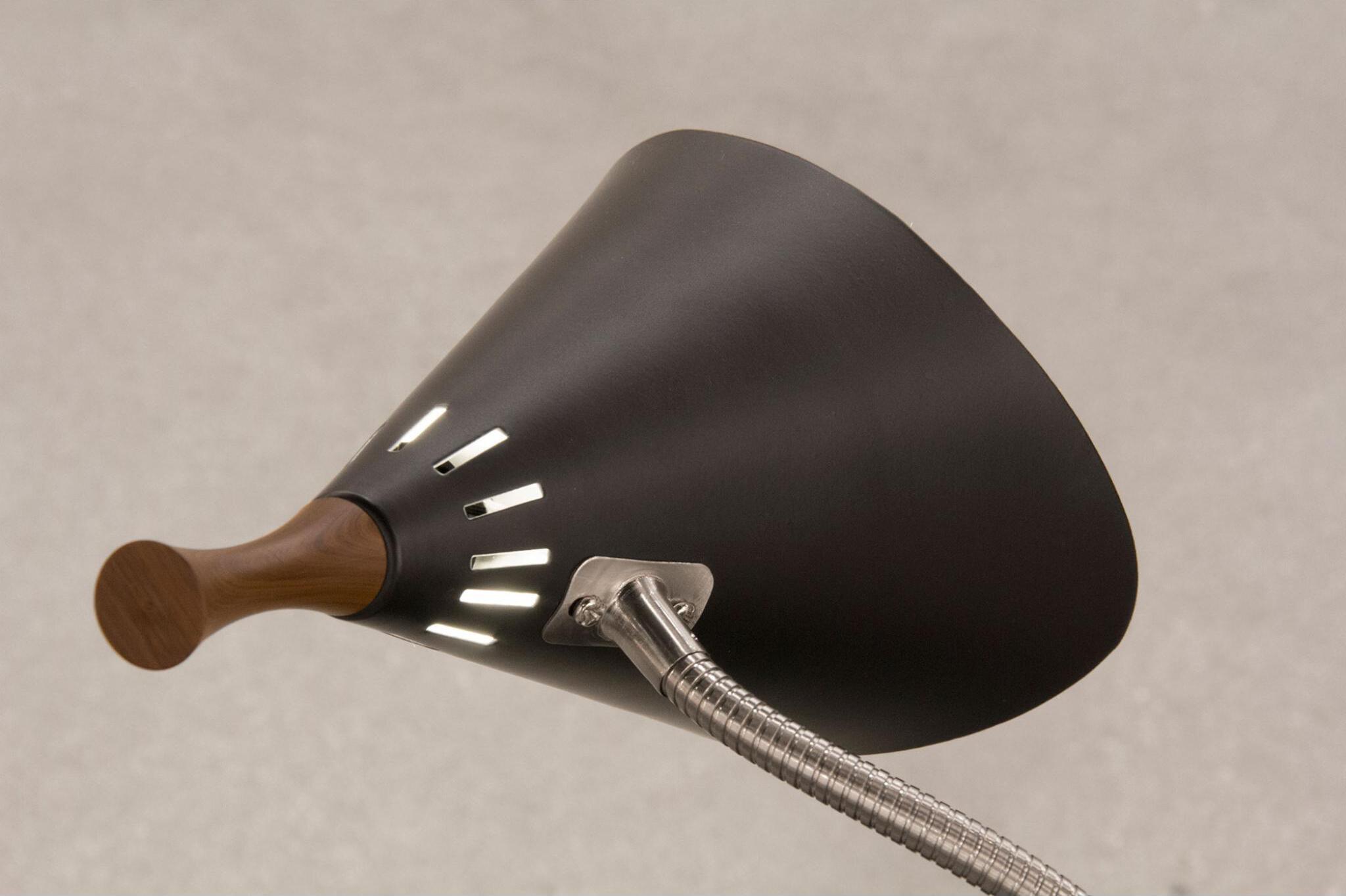 Adesso Desk Lamps - Draper Gooseneck Desk Lamp Brushed Steel & Black