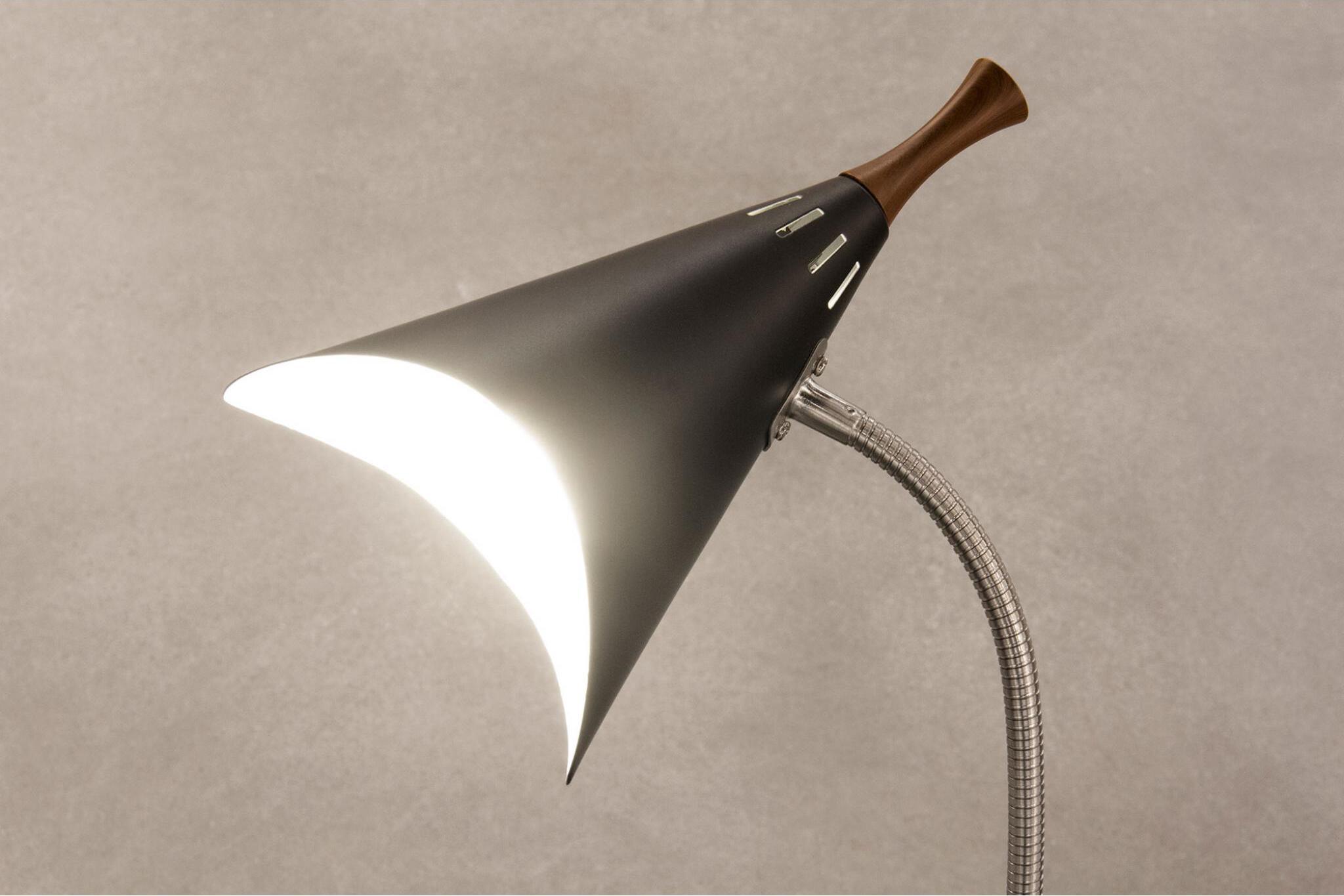 Adesso Desk Lamps - Draper Gooseneck Desk Lamp Brushed Steel & Black
