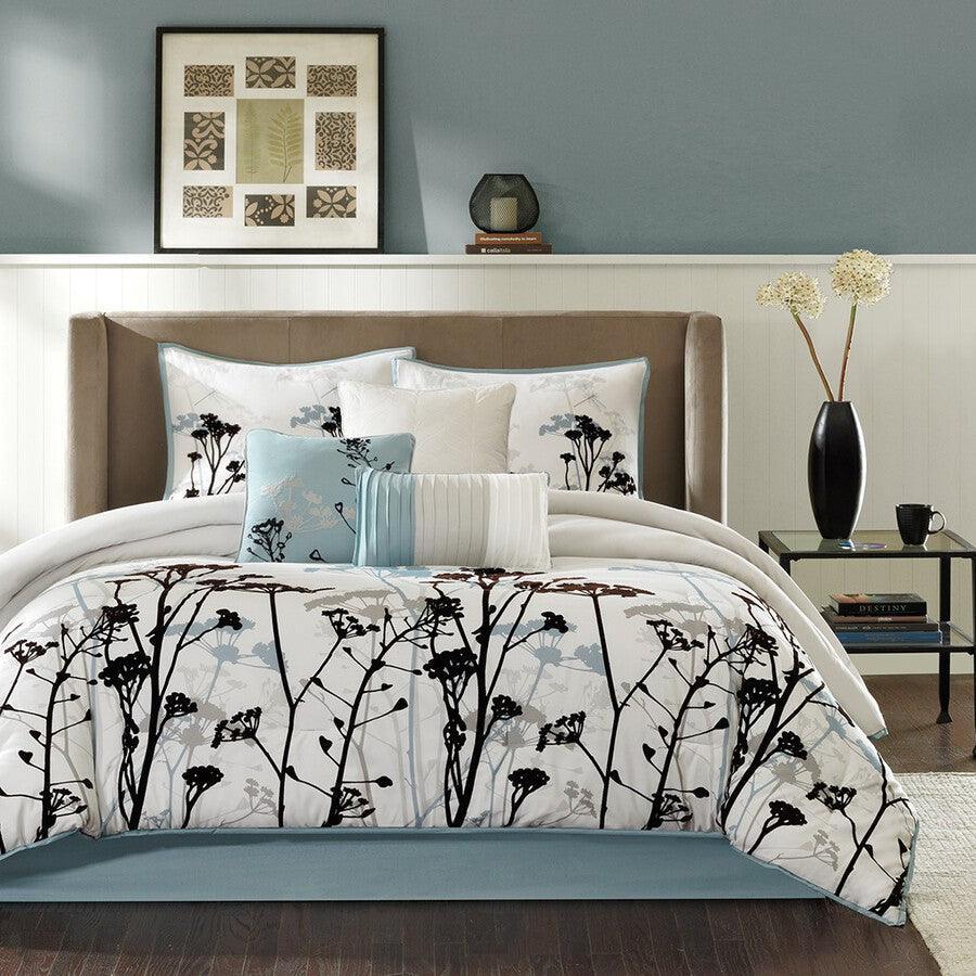 Olliix.com Comforters & Blankets - Driggs Table Lamp Blue Queen