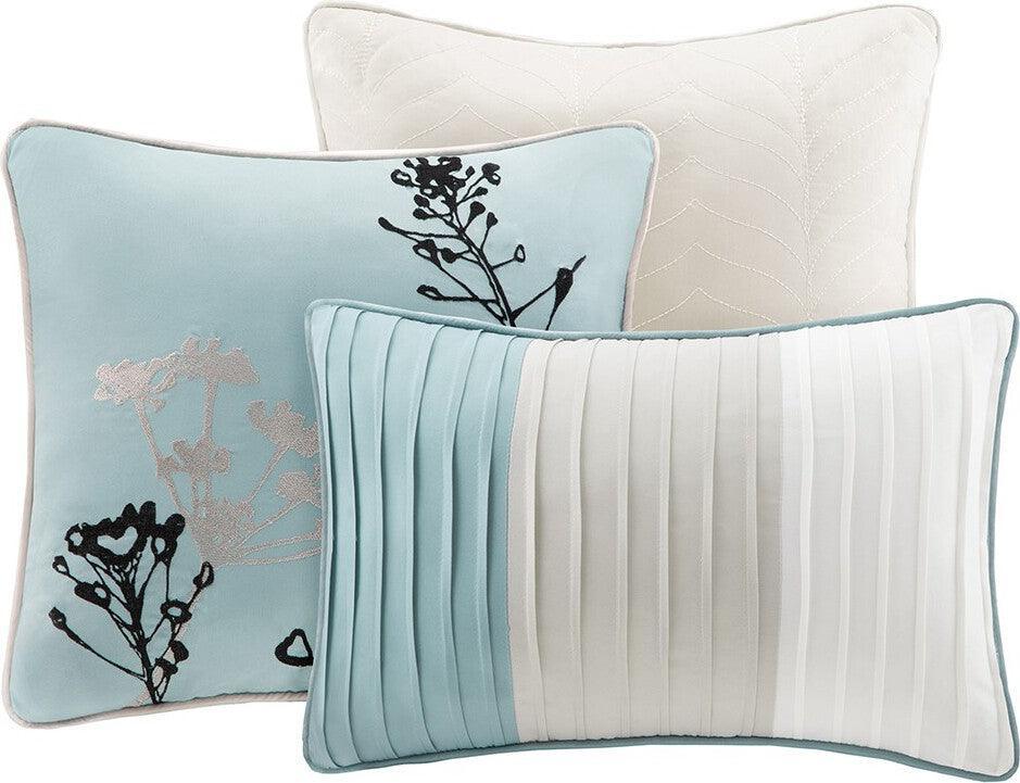 Olliix.com Comforters & Blankets - Driggs Table Lamp Blue Queen