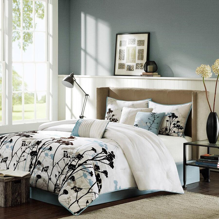 Olliix.com Comforters & Blankets - Driggs Table Lamp Blue Queen