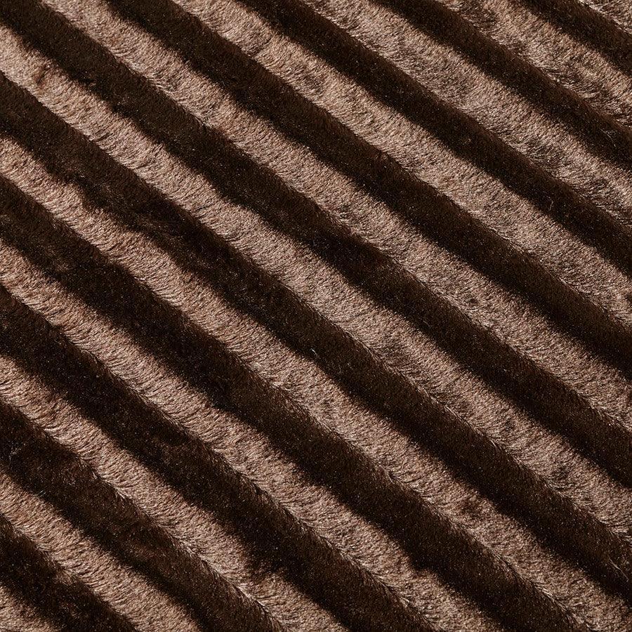 Olliix.com Pillows & Throws - Duke Casual Long Fur Throw 50x60" Brown