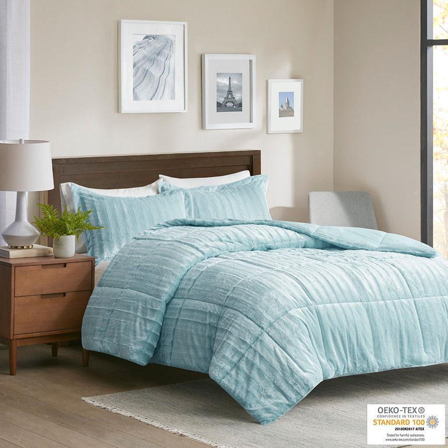 Olliix.com Comforters & Blankets - Duke Full/Queen Comforter Mini Set Aqua