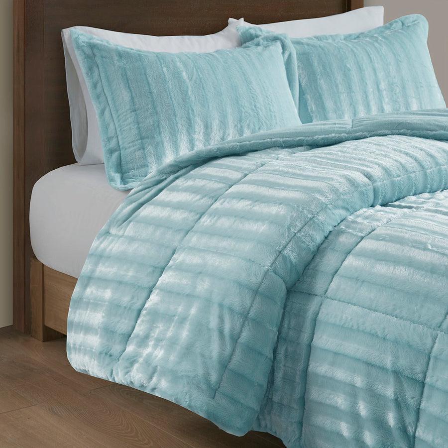 Olliix.com Comforters & Blankets - Duke Full/Queen Comforter Mini Set Aqua