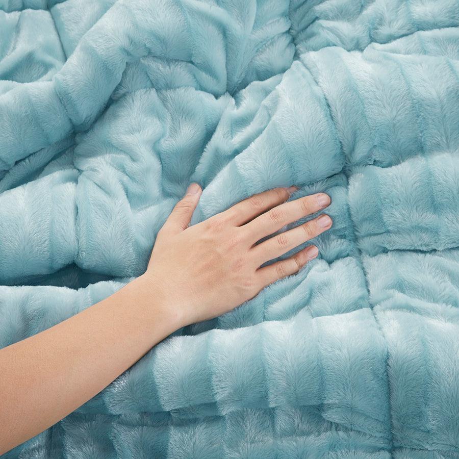 Olliix.com Comforters & Blankets - Duke Full/Queen Comforter Mini Set Aqua