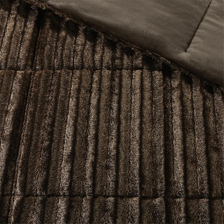 Olliix.com Comforters & Blankets - Duke Full/Queen Comforter (Set) Chocolate