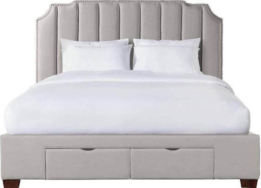Elements Beds - Duncan King Upholstered Storage Bed Gray