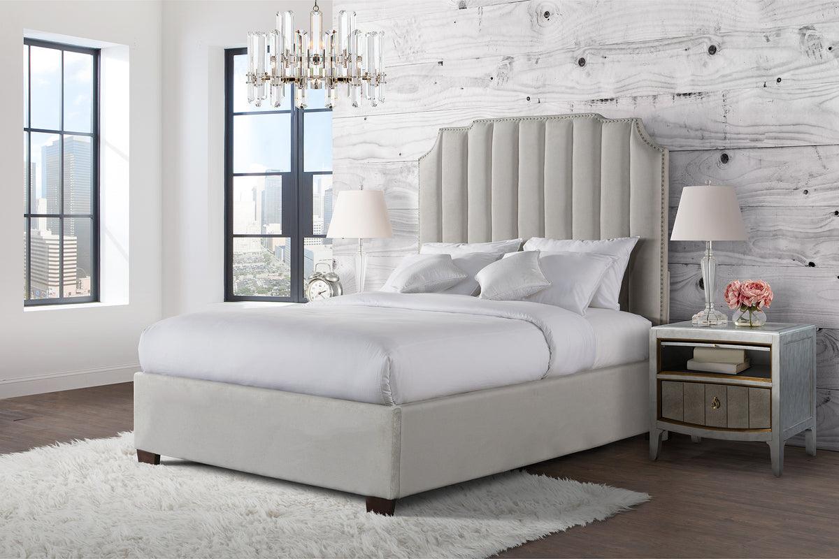 Elements Beds - Duncan Queen Upholstered Bed Gray