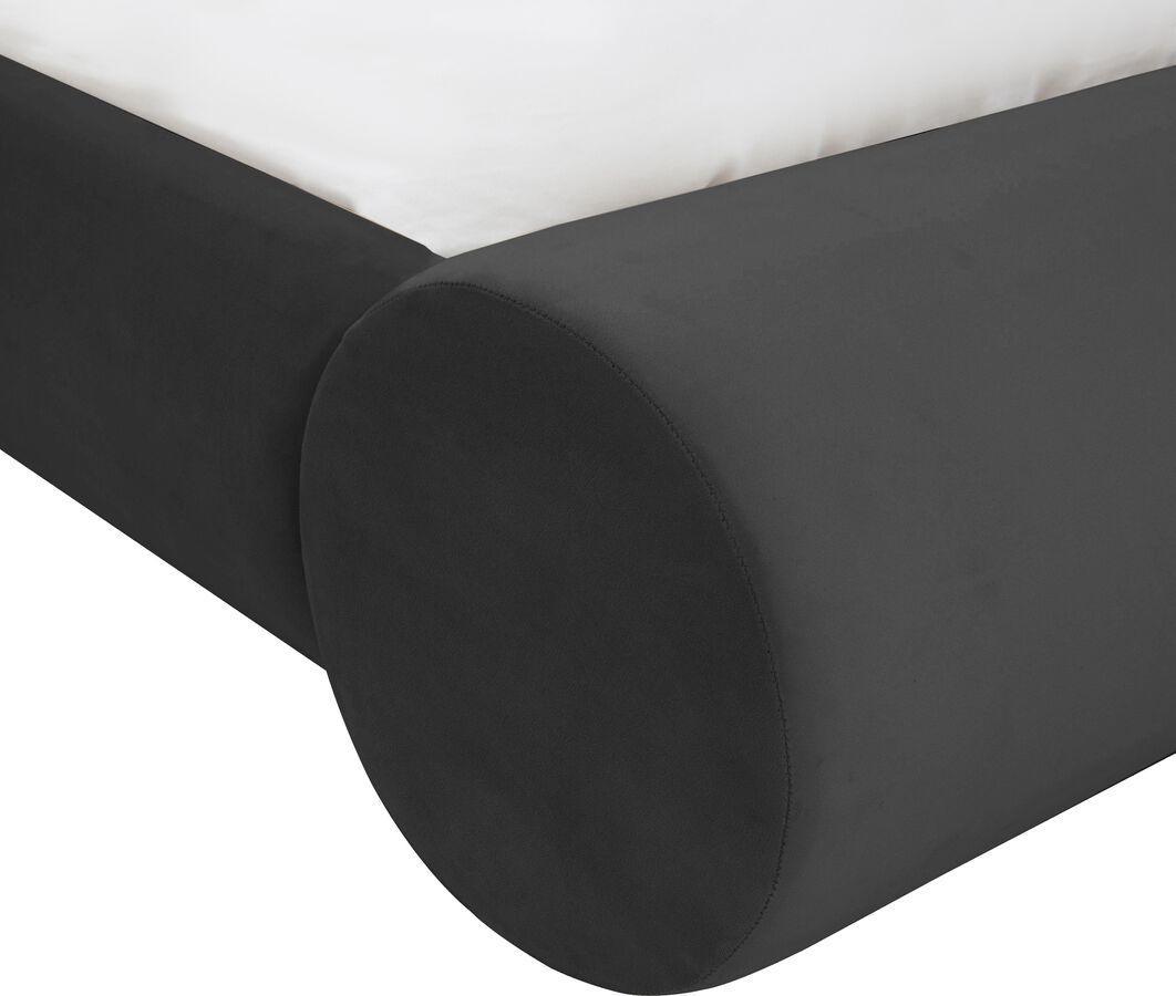 Tov Furniture Beds - Durwin Black Velvet Bed in Queen