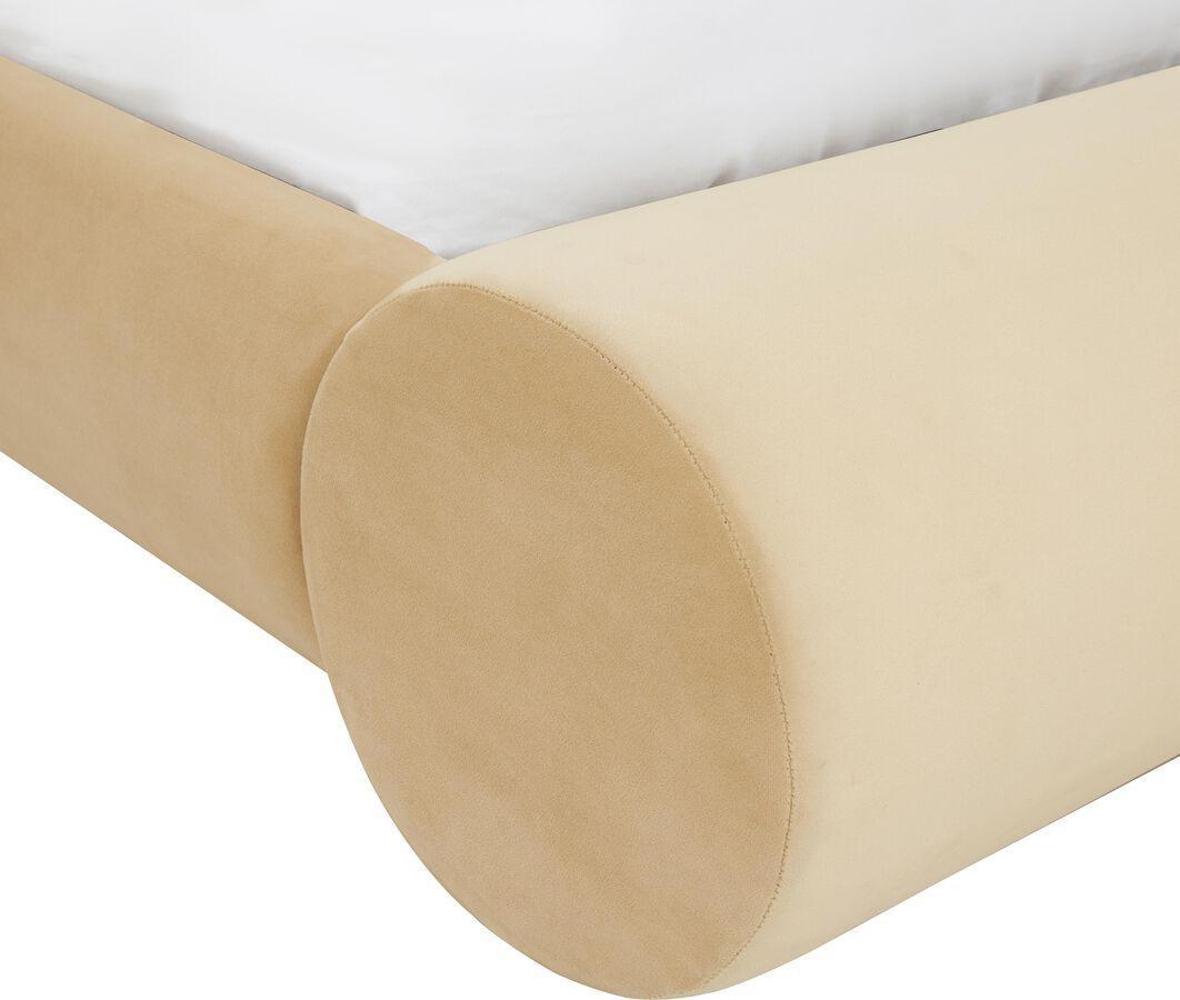 Tov Furniture Beds - Durwin Champagne Velvet Bed in King