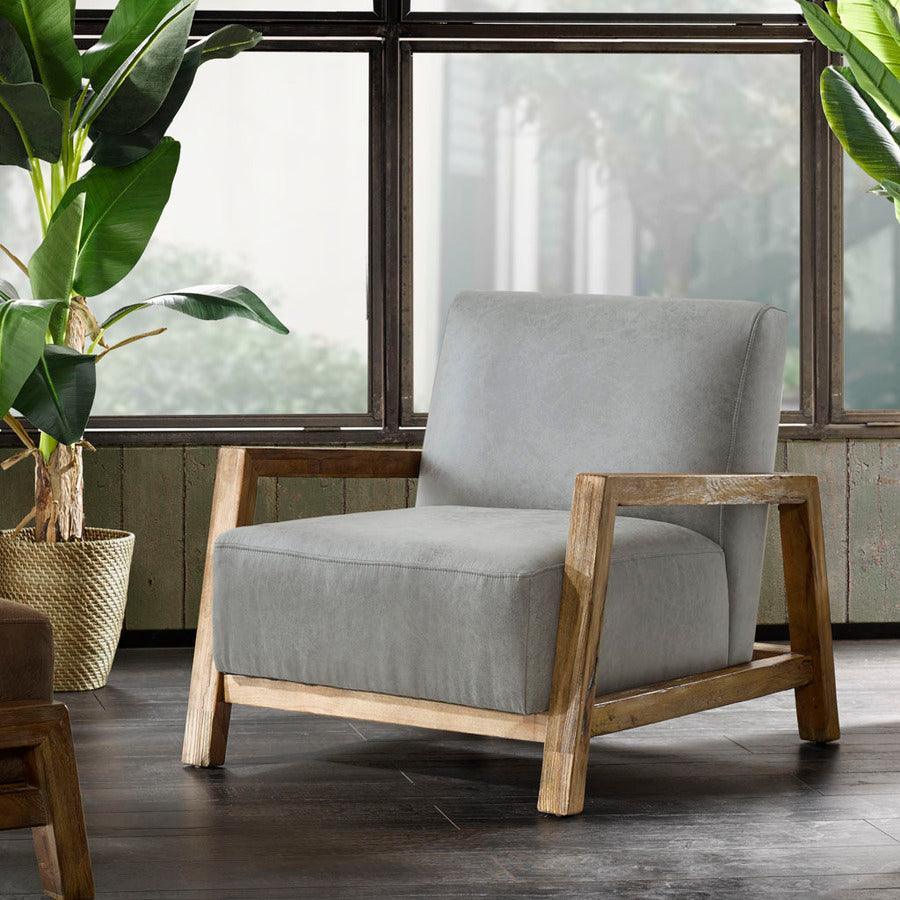 Olliix.com Accent Chairs - Easton Low Profile Accent Chair Gray