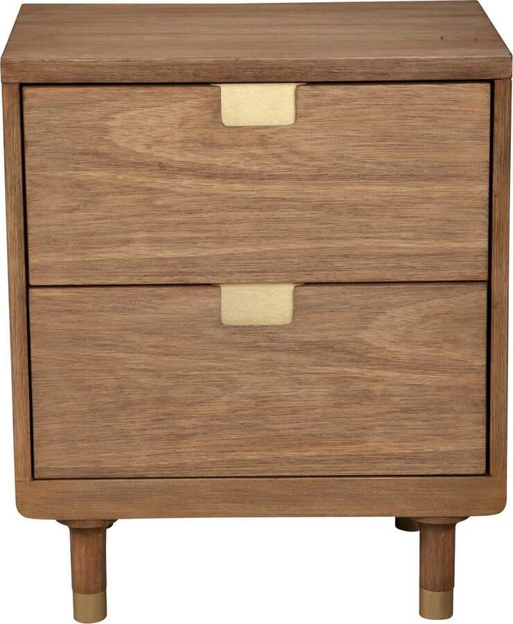 Alpine Furniture Nightstands & Side Tables - Easton Two Drawer Nightstand
