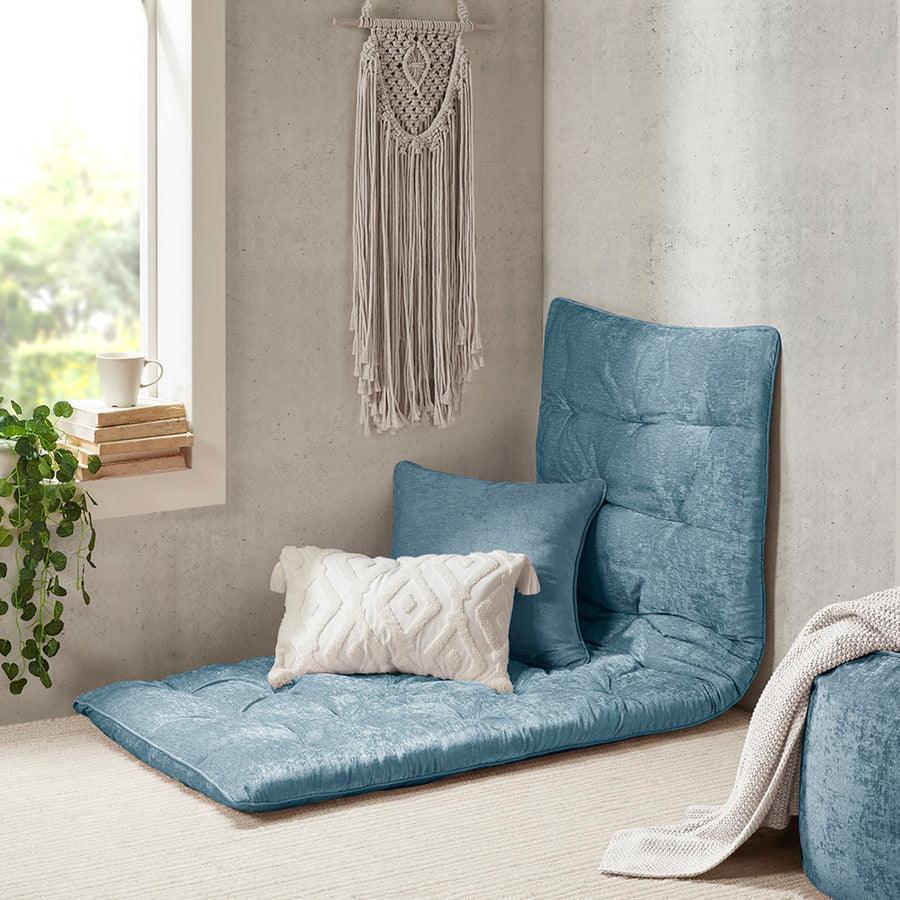 Olliix.com Pillows & Throws - Edelia Poly Chenille Lounge Floor Pillow Cushion Aqua