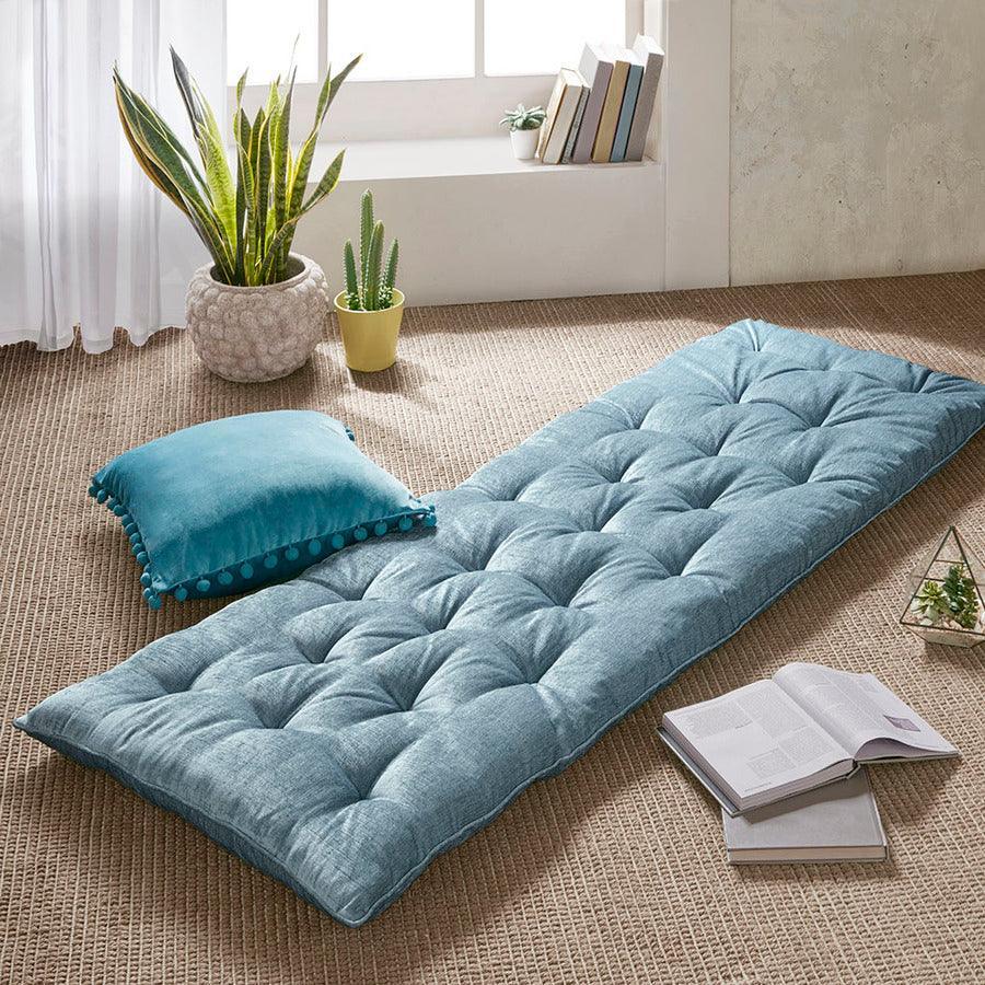 Olliix.com Pillows & Throws - Edelia Poly Chenille Lounge Floor Pillow Cushion Aqua