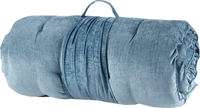 Olliix.com Pillows & Throws - Edelia Poly Chenille Lounge Floor Pillow Cushion Aqua