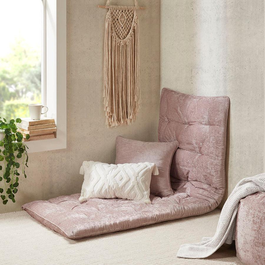 Olliix.com Pillows & Throws - Edelia Poly Chenille Lounge Floor Pillow Cushion Blush
