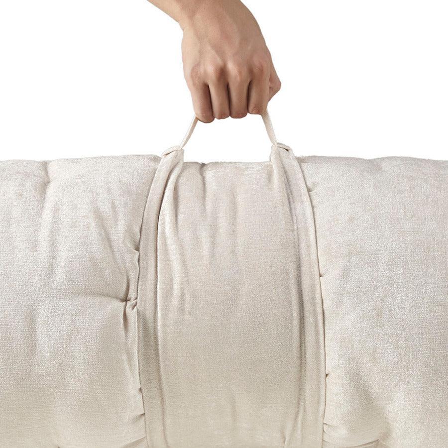 Olliix.com Pillows & Throws - Edelia Poly Chenille Lounge Floor Pillow Cushion Ivory