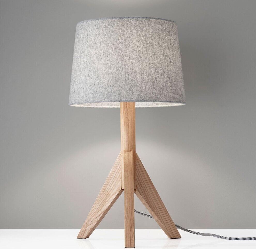 Adesso Table Lamps - Eden Table Lamp Gray And Natural