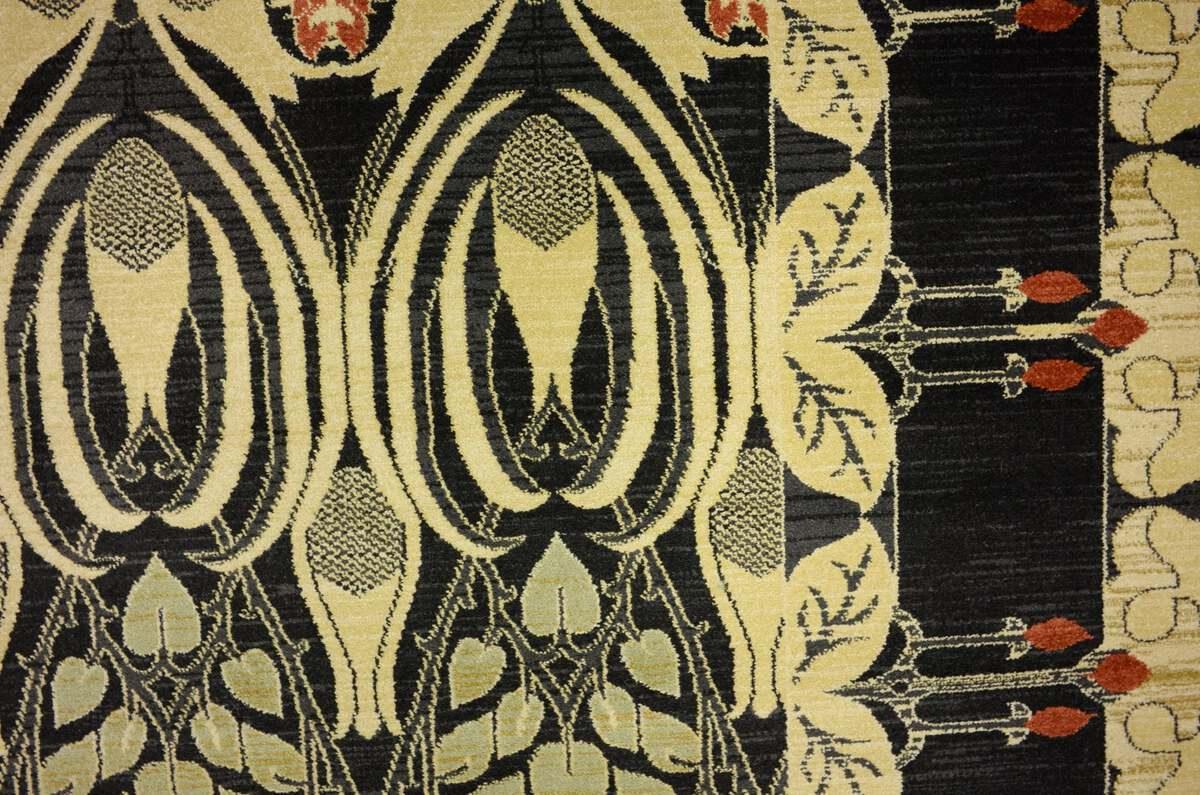 Unique Loom Indoor Rugs - Edinburgh Bohemian Palace Rectangular Rug Black