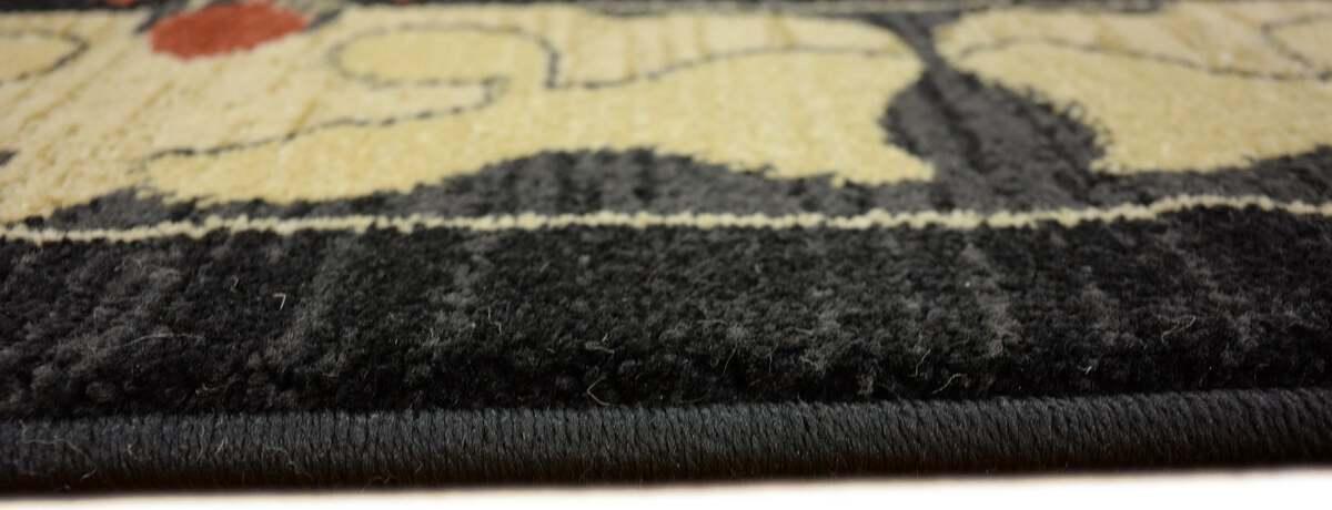 Unique Loom Indoor Rugs - Edinburgh Bohemian Palace Rectangular Rug Black
