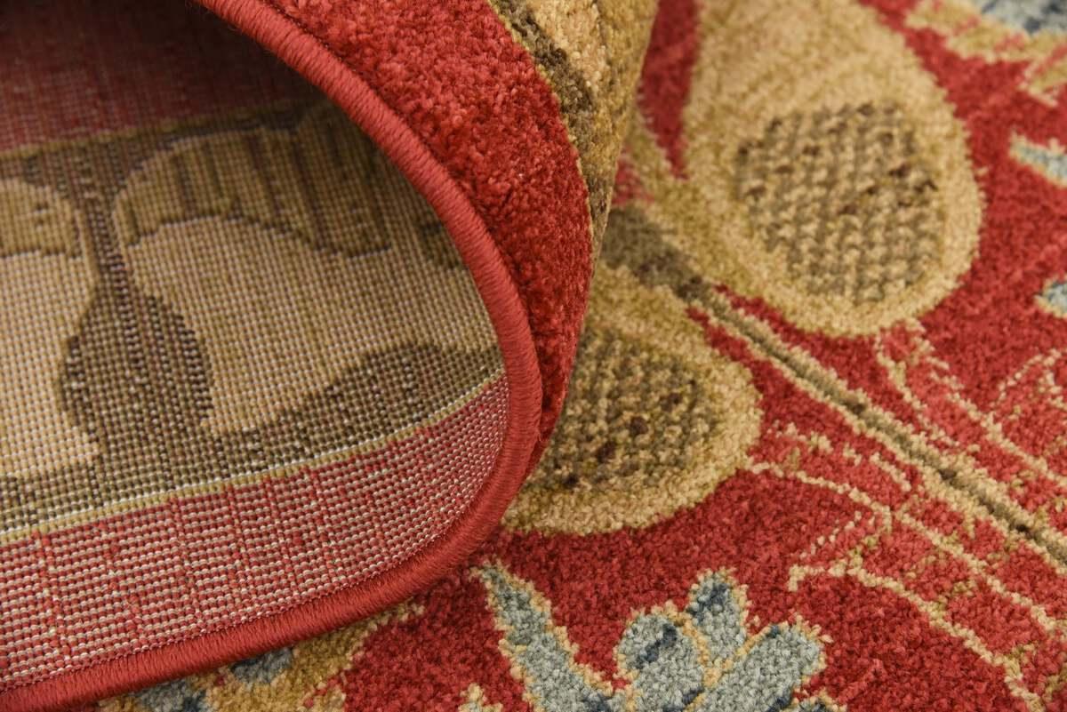 Unique Loom Indoor Rugs - Edinburgh Bohemian Palace Rectangular Rug Red/Tan