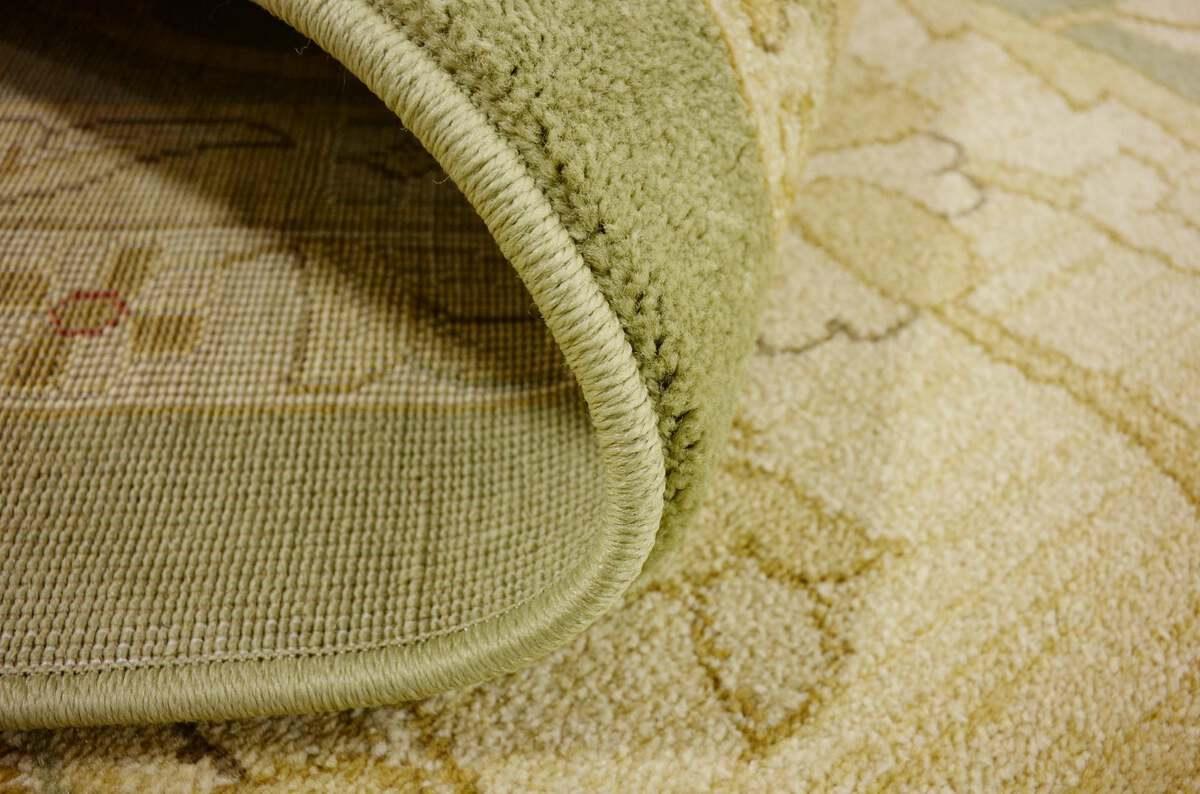 Unique Loom Indoor Rugs - Edinburgh Floral Palace Light Green & Beige