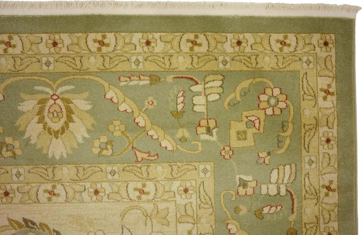 Unique Loom Indoor Rugs - Edinburgh Floral Palace Light Green & Beige