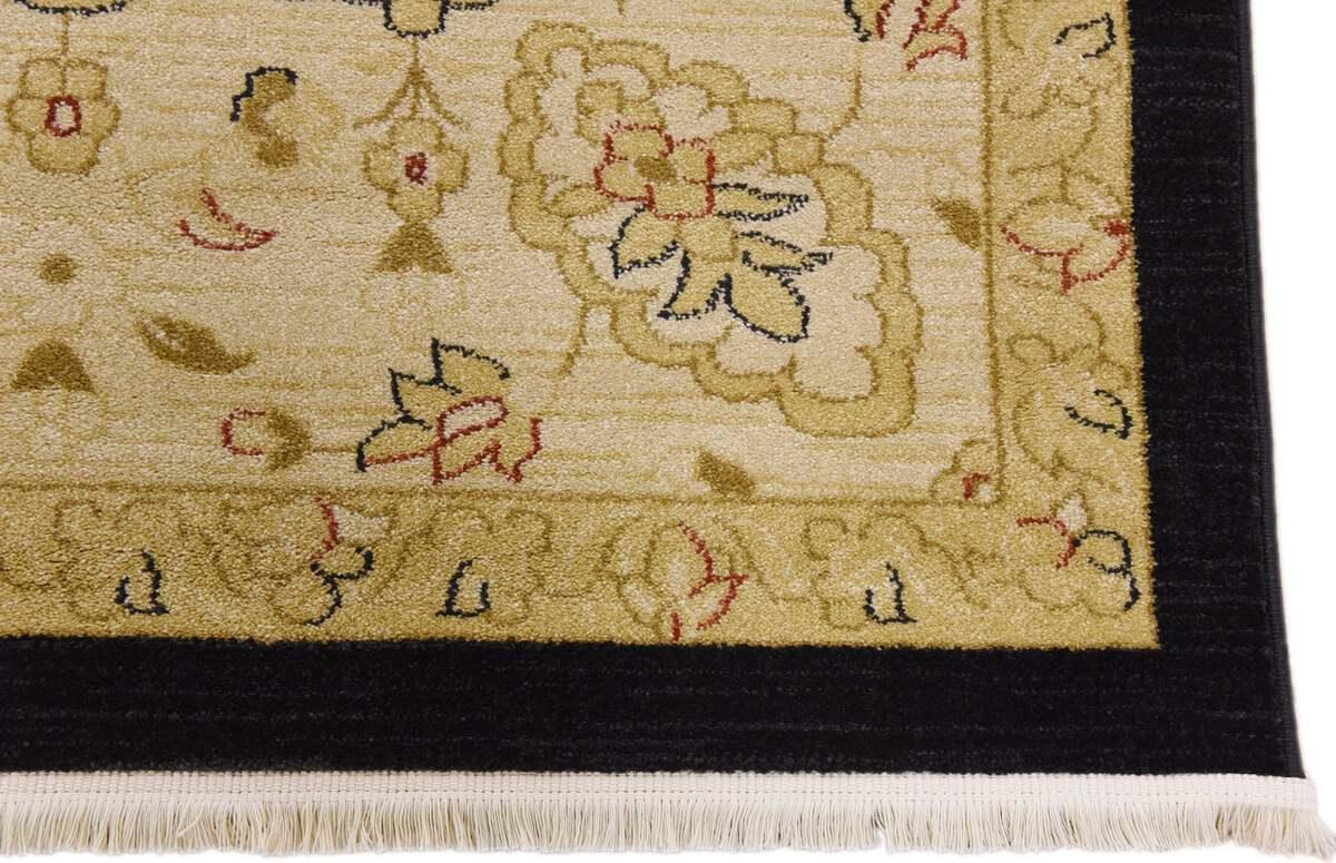 Unique Loom Indoor Rugs - Edinburgh Traditional Palace Rectangular Rug Black