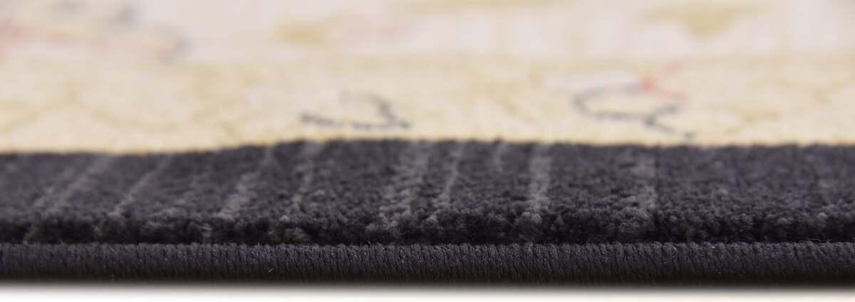 Unique Loom Indoor Rugs - Edinburgh Traditional Palace Rectangular Rug Black