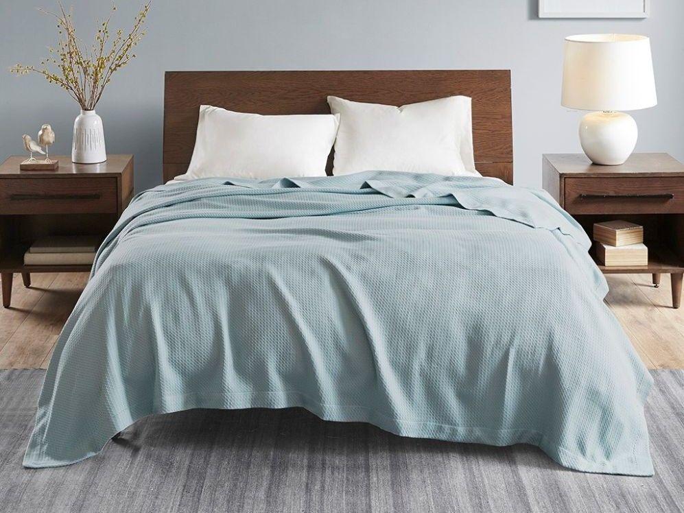Olliix.com Comforters & Blankets - Egyptian Cotton Full | Queen Blanket Light Blue