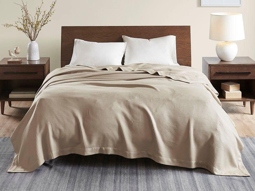 Olliix.com Comforters & Blankets - Egyptian Cotton King Blanket Khaki