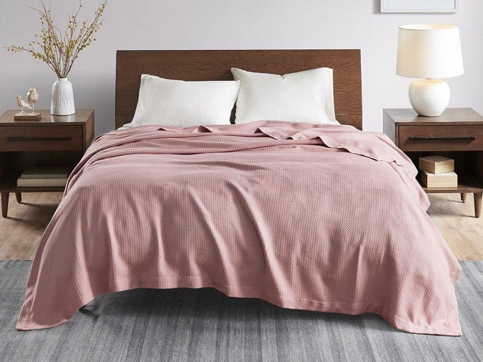 Olliix.com Bedding Gifts - Egyptian Cotton Twin Blanket Rose