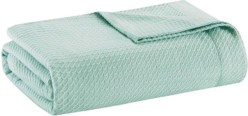 Olliix.com Comforters & Blankets - Egyptian Cotton Twin Blanket Seafoam