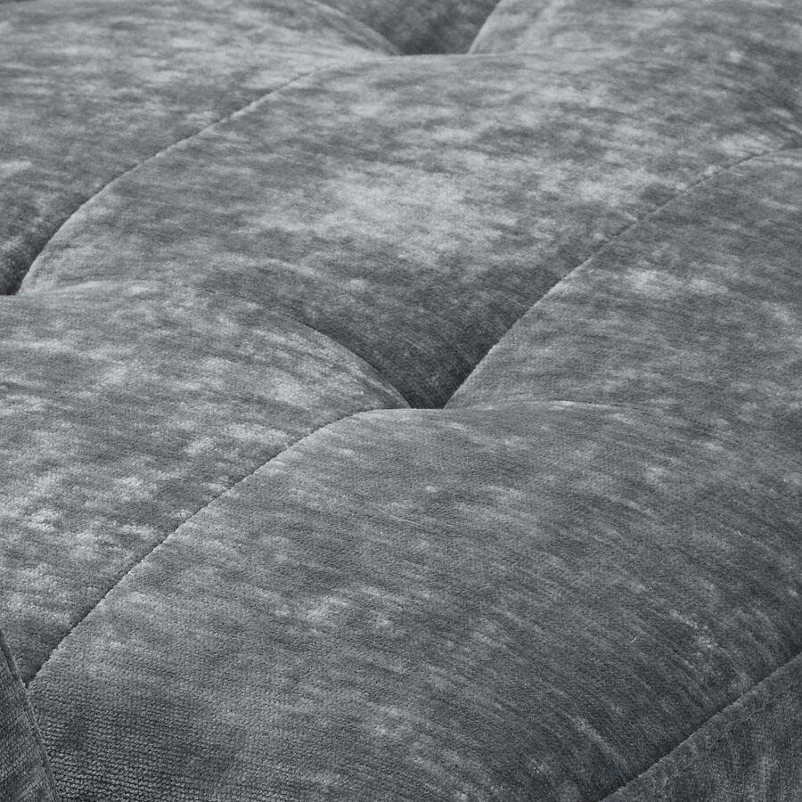 Tov Furniture Benches - Eileen Slub Velvet Grey Bench Gray