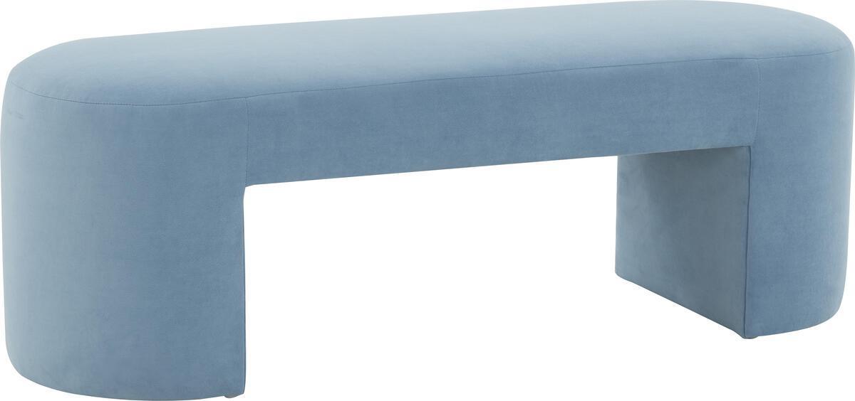 Tov Furniture Benches - Elena Light Blue Velvet Bench